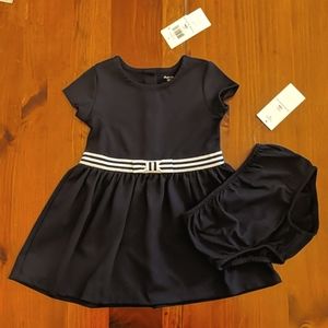 Ralph Lauren navy & white dress w bloomers